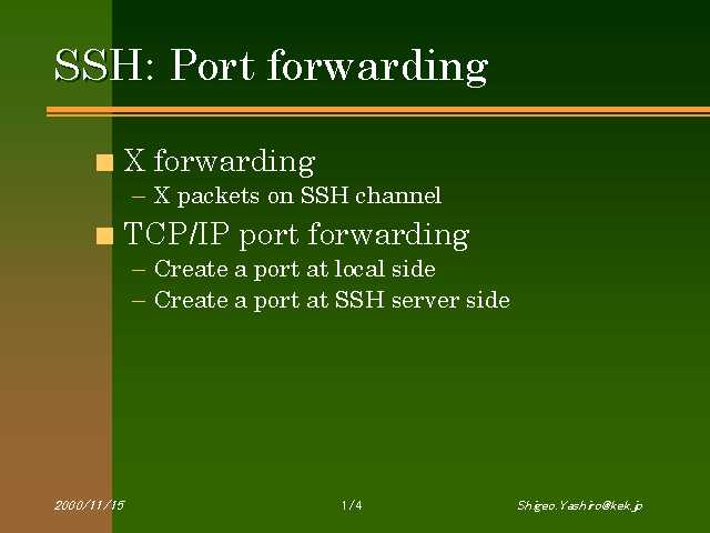 port forward to putty ssh session
